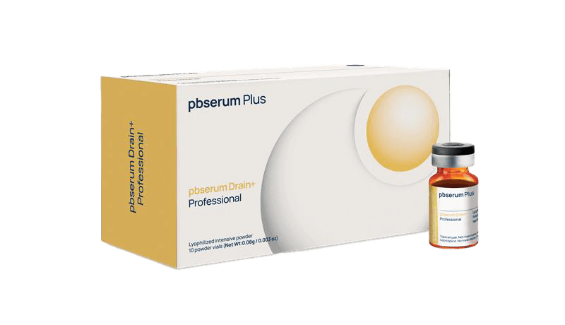 PBSerum Plus Drain+ Professional: caja y vial de uso tópico profesional